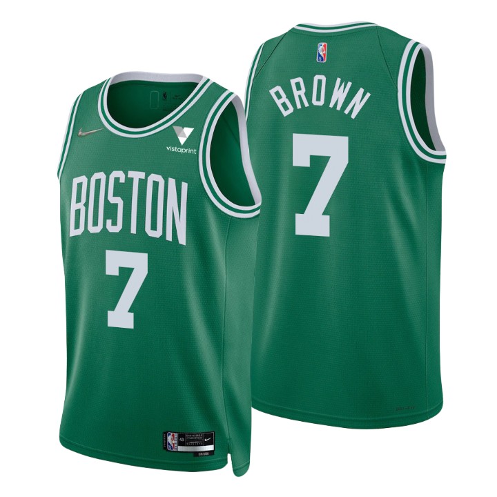 Men's Boston Celtics Jaylen Brown #7 Diamond 75th Anniversary Icon Jersey 2401BOEC